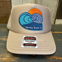 Hermosa Beach TUBULAR High Crown Trucker Hat - Khaki