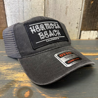 Hermosa Beach ROPER 6 Panel Low Profile Trucker Hat - Black/Charcoal