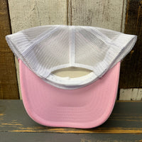 Hermosa Beach MUY HERMOSA Trucker Hat - Soft Pink/White