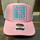 Hermosa Beach OCEAN DRIVE Trucker Hat - Soft Pink/White