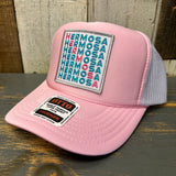 Hermosa Beach OCEAN DRIVE Trucker Hat - Soft Pink/White