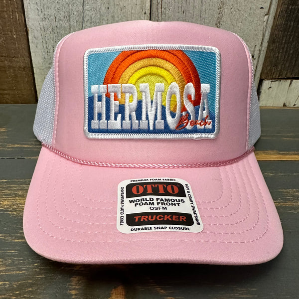 Hermosa Beach 72 & SUNNY Trucker Hat - Soft Pink/White