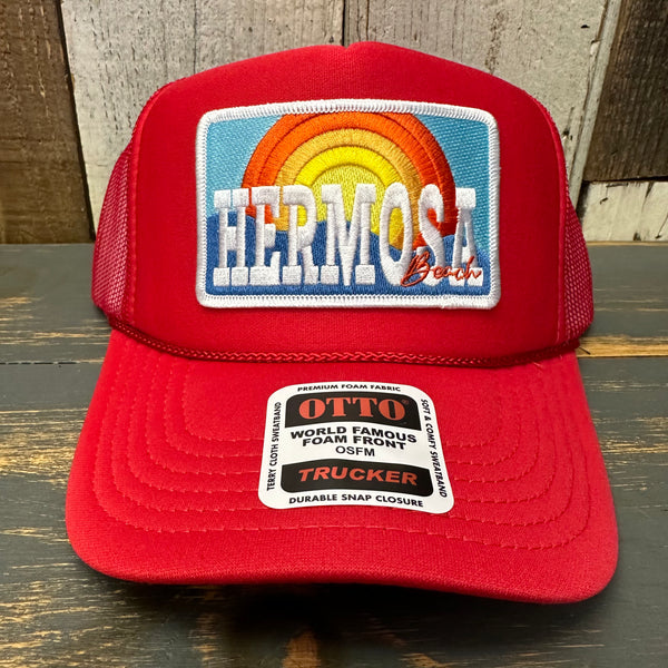 Hermosa Beach 72 & SUNNY High Crown Trucker Hat - Red