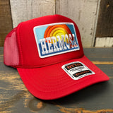 Hermosa Beach 72 & SUNNY High Crown Trucker Hat - Red