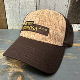 Hermosa Beach HERMOSA AVE Premium Cork Low Profile Mesh Back Trucker Hat - (Brown/Cork)