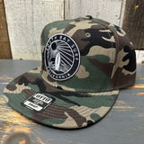 SOUTH BAY SURF (Navy Patch) 6-Panel Mid Profile Snapback Hat - Camo