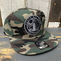 SOUTH BAY SURF (Navy Patch) 6-Panel Mid Profile Snapback Hat - Camo
