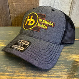 Hermosa Beach THE NEW STYLE 6 Panel Low Profile Mesh Back Trucker Hat - Faded Black/Black