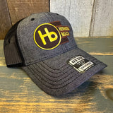 Hermosa Beach THE NEW STYLE 6 Panel Low Profile Mesh Back Trucker Hat - Faded Black/Black