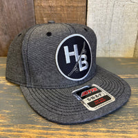 Hermosa Beach SKATEBOARDING WAS NEVER A CRIME 6 Panel Mid Profile Snapback Hat - Chambray Black