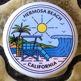 Hermosa Beach + California Inspired Pin-Back Buttons