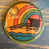 Hermosa Beach + California Inspired Pin-Back Buttons