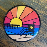 Hermosa Beach + California Inspired Pin-Back Buttons