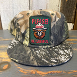 SMOKEY BEAR :: PLEASE! BE CAREFUL Premium 5-Panel Hat - SURF CAMO