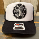 SOUTH BAY SURF (Black Patch) Trucker Hat - Black/White/Black