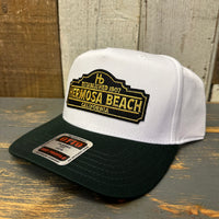 Hermosa Beach ARE YOU ESTABLISHED? 5 Panel Mid Profile Baseball Cap - Dark Green/White