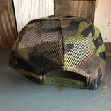 Hermosa Beach RETRO SUNSET Trucker Hat - Full Camouflage