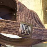 Hermosa Beach corduroy hat in Java Brown with FMG clasp, ideal for casual or outdoor use.