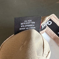 SOUTH BAY SURF (Navy Colored Patch)  :: "FLEX" 6 Panel Mid Profile Flat Visor Baseball Cap - Khaki