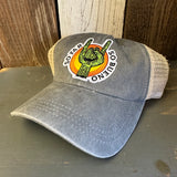 SO FAR ... SO BUENO 6 Panel Low Profile Mesh Hat - Light Grey/Khaki