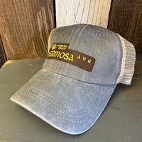 Hermosa Beach HERMOSA AVE 6 Panel Low Profile Mesh Hat - Light Grey/Khaki