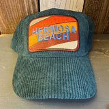 Hermosa Beach GOLF CARTS & YOGA PANTS 6 Panel Low Profile Corduroy Cap - Green