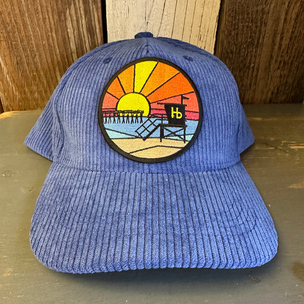 Hermosa OBLIGATORY SUNSET 6 Panel Low Profile Corduroy Cap - Blue