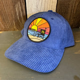 Hermosa OBLIGATORY SUNSET 6 Panel Low Profile Corduroy Cap - Blue