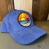 Hermosa OBLIGATORY SUNSET 6 Panel Low Profile Corduroy Cap - Blue
