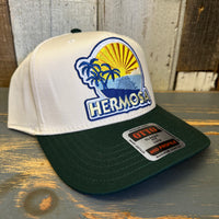 Hermosa Beach FIESTA Mid Profile Baseball Cap - Dark Green/Natural