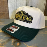 Hermosa Beach ARE YOU ESTABLISHED? Mid Profile Baseball Cap - Dark Green/Natural