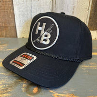 Hermosa Beach SKATEBOARDING WAS NEVER A CRIME 5 Panel Mid Profile Baseball Cap - Black