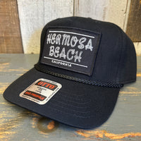 Hermosa Beach ROPER 5 Panel Mid Profile Baseball Cap - Black