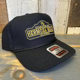 Hermosa Beach ARE YOUR ESTABLISHED? 5 Panel Mid Profile Baseball Cap - Black