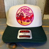 Dark green and natural 5-panel cap with Joshua Tree park patch and OTTO sticker, suitable for casual wear.