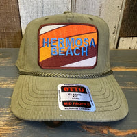 Hermosa Beach GOLF CARTS & YOGA PANTS Corduroy Baseball Cap - Olive Green