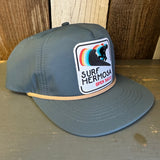 Hermosa Beach SURF HERMOSA :: OPEN DAILY - 5 Panel Nylon Hat - Blue Spruce