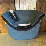 Hermosa Beach SURF HERMOSA :: OPEN DAILY - 5 Panel Nylon Hat - Blue Spruce