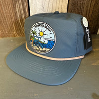 Hermosa Beach SHOREFRONT - 5 Panel Nylon Hat - Blue Spruce