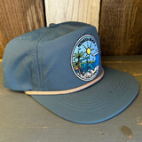 Hermosa Beach SHOREFRONT - 5 Panel Nylon Hat - Blue Spruce