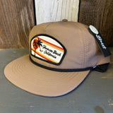 Hermosa Beach RETRO SUNSET - 5 Panel Nylon Hat - Light Brown