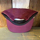 Hermosa Beach RETRO SUNSET - 5 Panel Nylon Hat - Eggplant