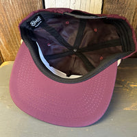 Hermosa Beach GOLF CARTS & YOGA PANTS - 5 Panel Nylon Hat - Eggplant