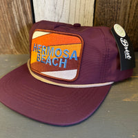 Hermosa Beach GOLF CARTS & YOGA PANTS - 5 Panel Nylon Hat - Eggplant