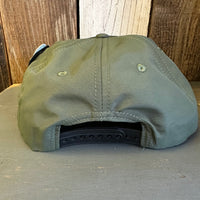 Hermosa Beach SHOREFRONT - 5 Panel Nylon Hat - Military Green