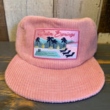Blush pink corduroy unstructured cap, vintage-inspired, suitable for field trips or casual wear.