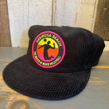 Black corduroy field trip hat, vintage-inspired, suitable for beach volleyball or casual wear.