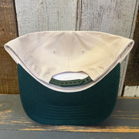 Hermosa Beach CLASSIC LOGO 5 Panel Mid Profile Cap - Green/Natural