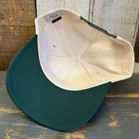 Hermosa Beach CLASSIC LOGO 5 Panel Mid Profile Cap - Green/Natural