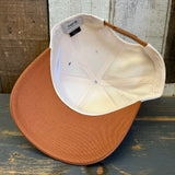 Hermosa Beach MUY HERMOSA 5 Panel Mid Profile Cap - Rust Brown/Natural